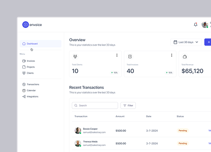 envoice dashboard